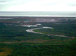 aerial view of Quinhagak