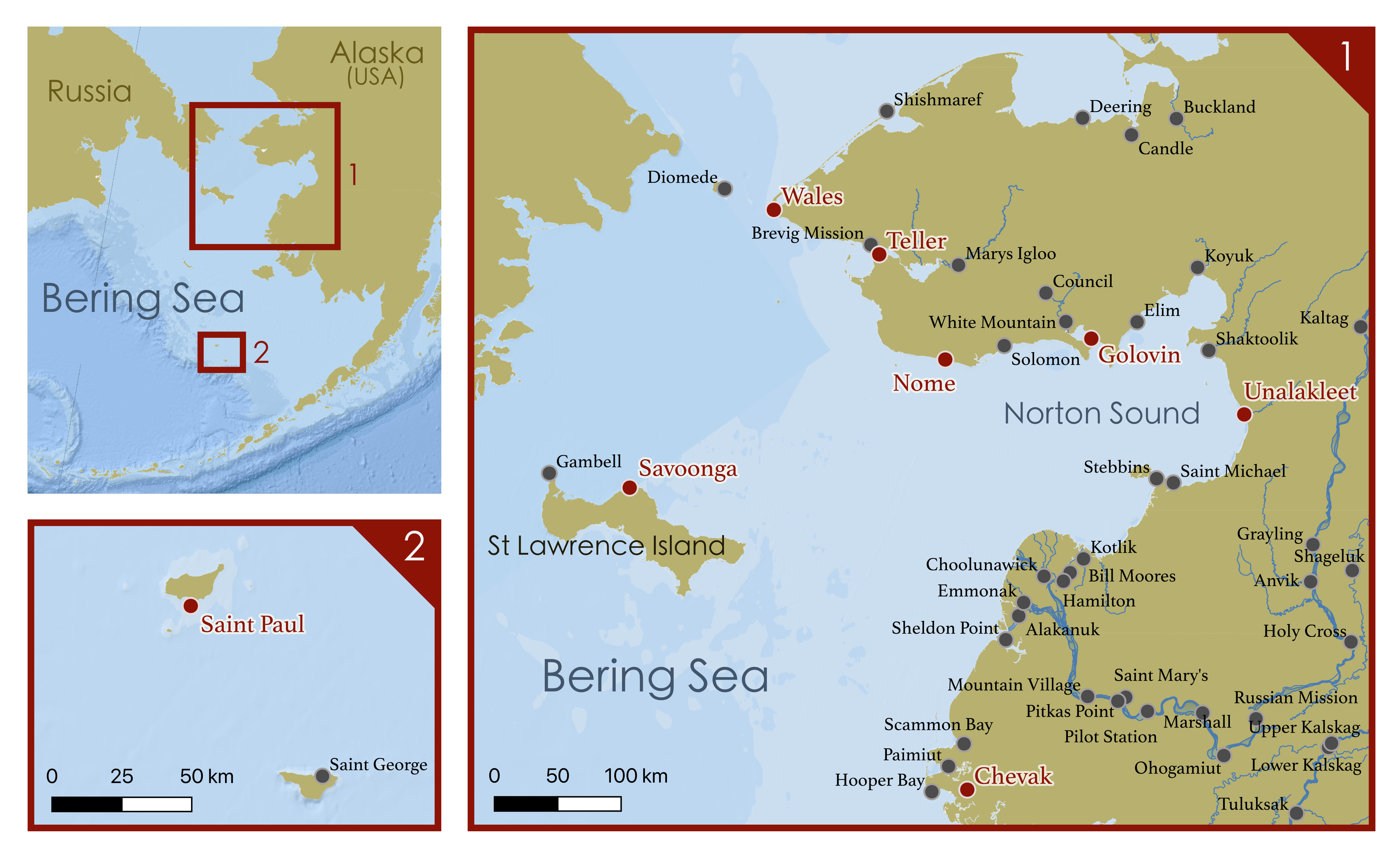 Bering Sea Village Map
