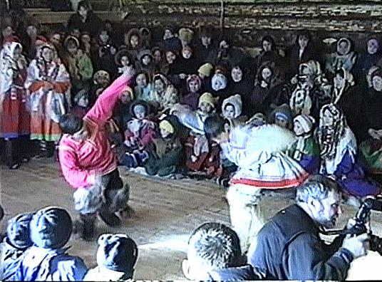 Men’s Dancing. Lombovozh, Mansi. Image from Film, courtesy  Svetlana Popova.