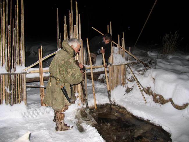 Winter fishing. A. A. Yernikov Family Settlement. Photo by O. A. Kravchenko, used with permission.